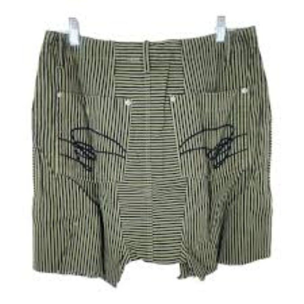 NWT Jaded Gypsy Olivia Gypsy Striped Shorts Harem Drop Crotch Boho Green